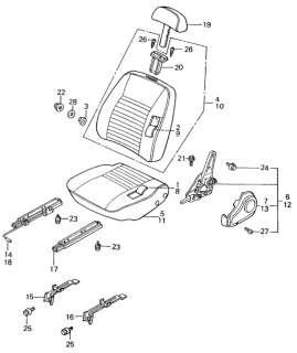 1981 Honda Civic Cushion Assy., L. FR. Seat *YR41L* (LIGHT BROWN) Diagram for 77430-SA8-672ZC