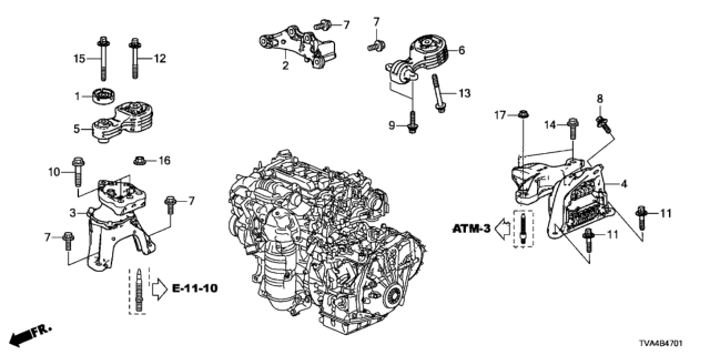 2020 Honda Accord Rod, Torque (Upper) Diagram for 50880-TVA-A11