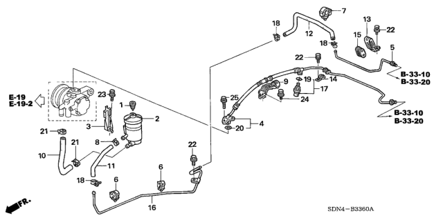 2003 Honda Accord Hose, Feed Diagram for 53713-SDA-A52