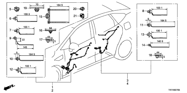 2020 Honda Clarity Fuel Cell 4 Door D (CLARITY SAYAMA) KA 1AT Wire Harness Diagram 6
