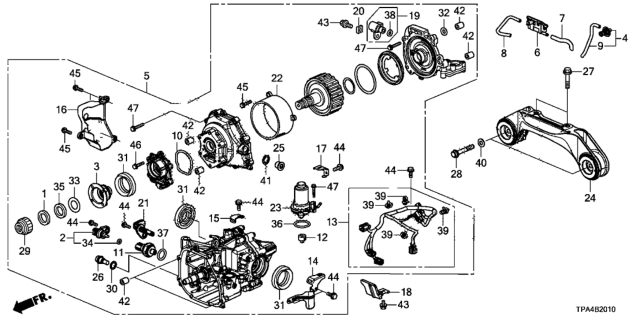 2021 Honda CR-V Hybrid Rear Differential - Mount Diagram