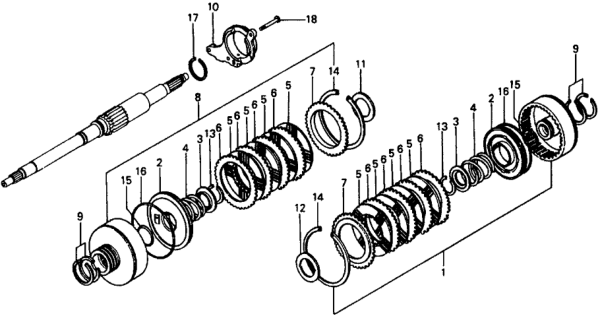 1977 Honda Civic HMT Clutch Diagram