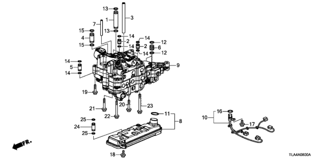 2018 Honda CR-V AT Valve Body Diagram