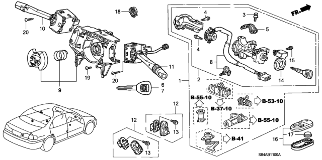 2002 Honda Accord Combination Switch Diagram