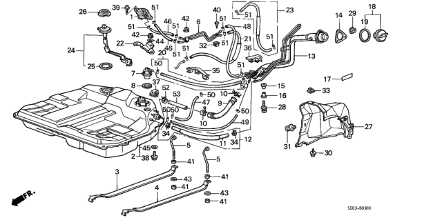 1989 Honda Accord Label, Fuel Filler Caution (Unleaded Fuel Only) Diagram for 17669-SA0-670