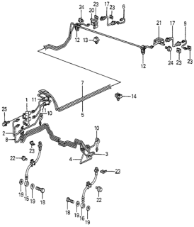 1984 Honda Accord Bracket, R. RR. Brake Hose Diagram for 70253-SA5-010