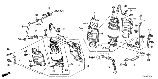 2017 Honda Accord Converter (V6) Diagram