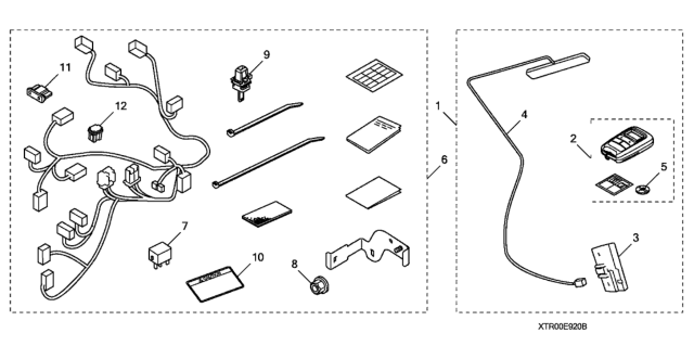 2015 Honda Civic Engine Remote Starter & Attachment Diagram