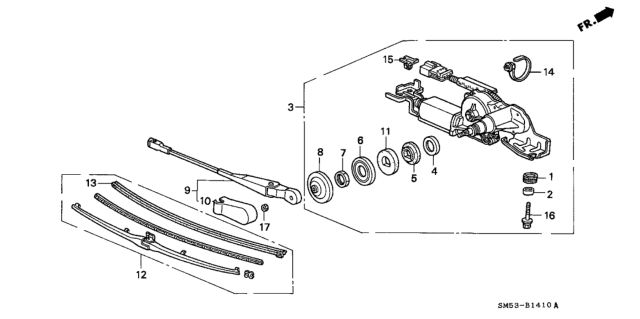 1992 Honda Accord Collar, Distance Diagram for 38449-692-952