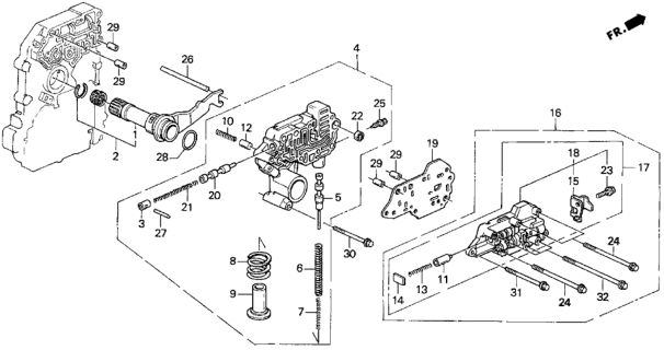 1994 Honda Prelude AT Regulator Diagram