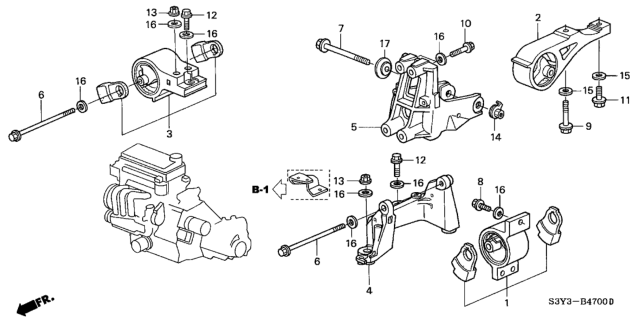 2003 Honda Insight Engine Mounts Diagram