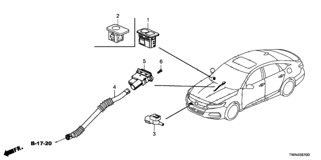 2020 Honda Accord Hybrid A/C Sensor Diagram