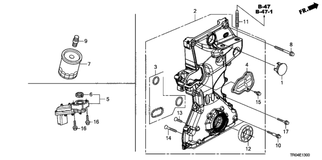 2012 Honda Civic Oil Pump (1.8L) Diagram