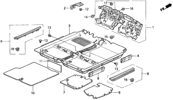 1995 Honda Prelude Protector A Assy., Side Sill Diagram for 83303-SS0-000