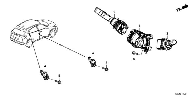 2021 Honda HR-V Combination Switch Diagram