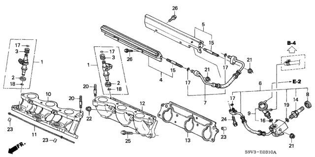 2004 Honda Pilot Fuel Injector Diagram