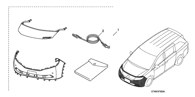 2017 Honda Odyssey Full Nose Mask Diagram