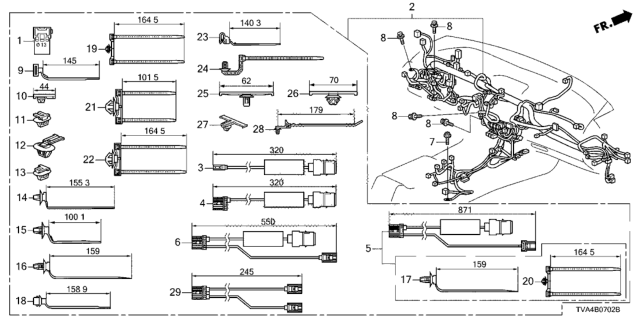 2020 Honda Accord 4 Door EX-L KA CVT Wire Harness Diagram 3