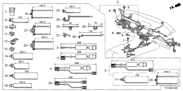 2021 Honda Accord HARN, INSTRUMENT Diagram for 32117-TVA-AK1