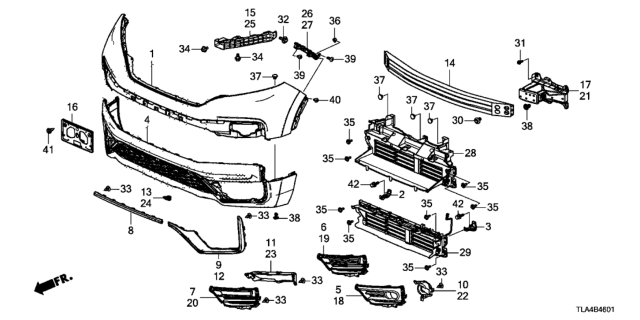 2021 Honda CR-V Beam, R. FR. Bumper Corner (Upper) Diagram for 71140-TLA-A00