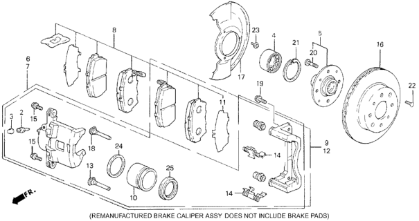 1994 Honda Civic Retainer Diagram for 45237-ST7-003