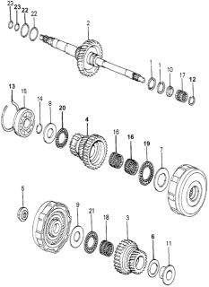 1980 Honda Accord 3 Door LX KH HMT HMT Mainshaft Diagram