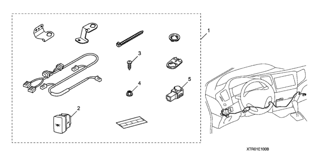 2012 Honda Civic Interior Illumination (Blue) Diagram