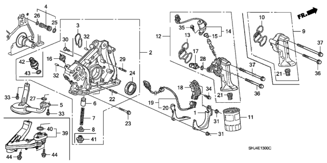 2010 Honda Odyssey Oil Pump Diagram