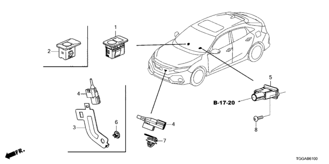 2021 Honda Civic A/C Sensor Diagram