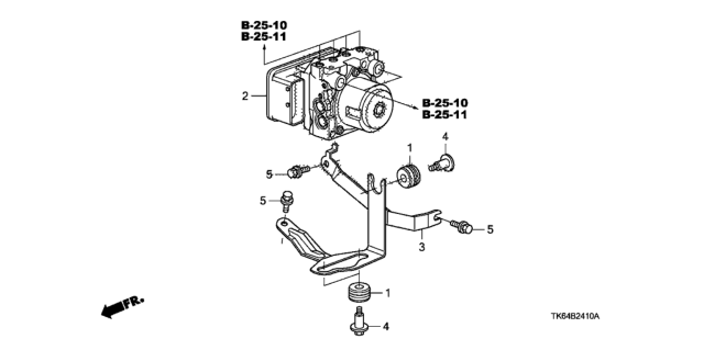 2009 Honda Fit ABS Modulator Diagram