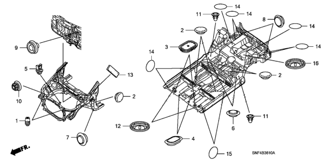 2008 Honda Civic Grommet (Front) Diagram