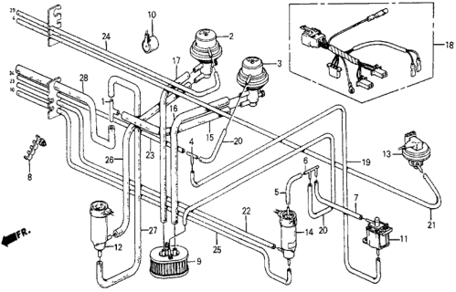 1987 Honda Civic Valve Assy. B, Air Control Diagram for 17390-PE1-681