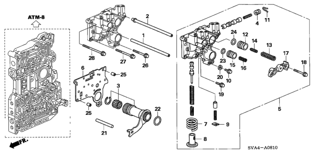 2009 Honda Civic Plate, Regulator Separating Diagram for 27212-RPC-000