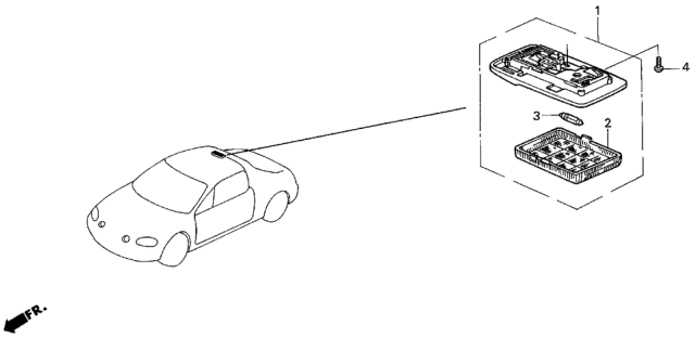 1995 Honda Del Sol 2 Door S KA 4AT Interior Light Diagram