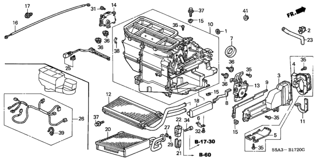 2001 Honda Civic Heater Unit Diagram