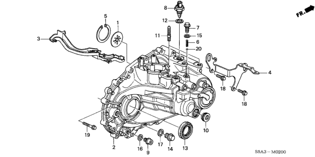 2001 Honda Civic Plate, Oil Gutter Diagram for 21211-PLW-000