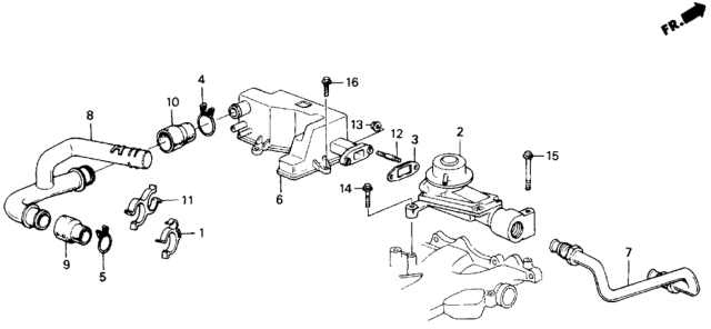 1988 Honda Accord Air Suction Valve Diagram