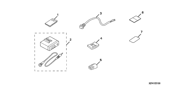 2006 Honda Element Set, Unit & Microphone Diagram for 08E51-EP4-101R1