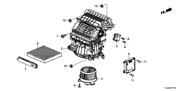 2018 Honda CR-V Heater Blower Diagram