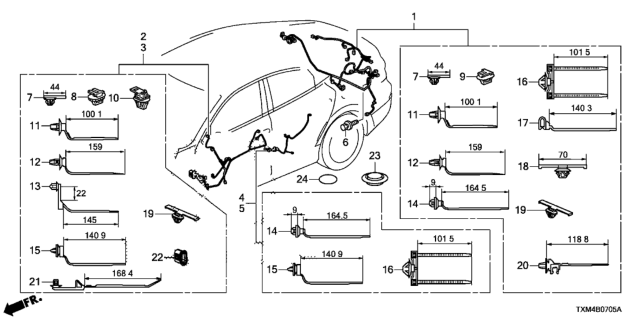 2020 Honda Insight WIRE HARNESS, DRIVER DOOR Diagram for 32751-TXM-A10