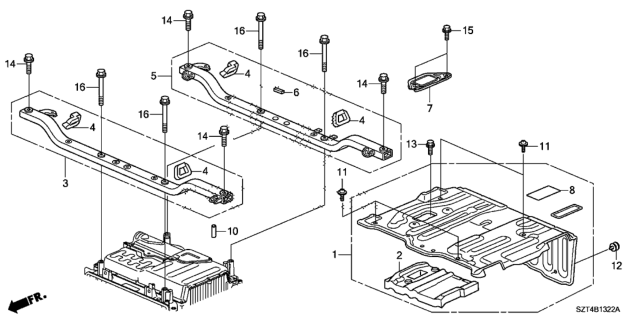 2012 Honda CR-Z Label, Caution Diagram for 1K810-RBJ-A00