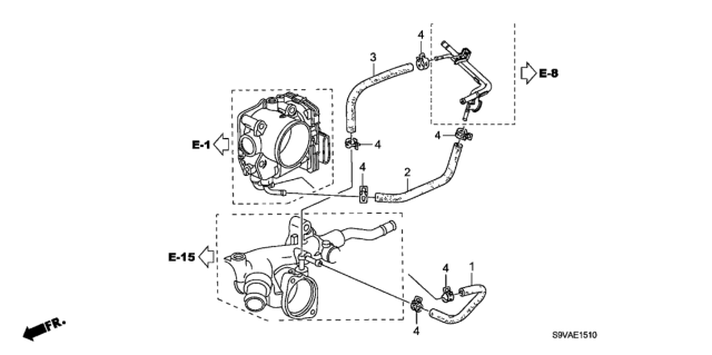 2008 Honda Pilot Water Hose Diagram