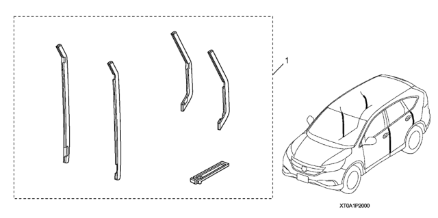 2014 Honda CR-V Door Edge Guard Diagram