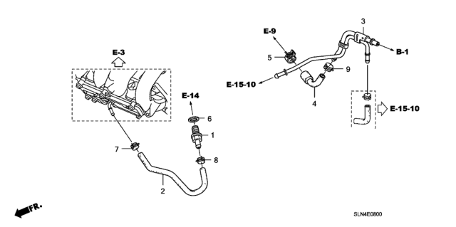 2008 Honda Fit 5 Door BASE KA 5MT Breather Tube Diagram