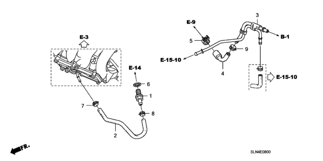 2007 Honda Fit Tube, Breather Diagram for 17153-RME-A00