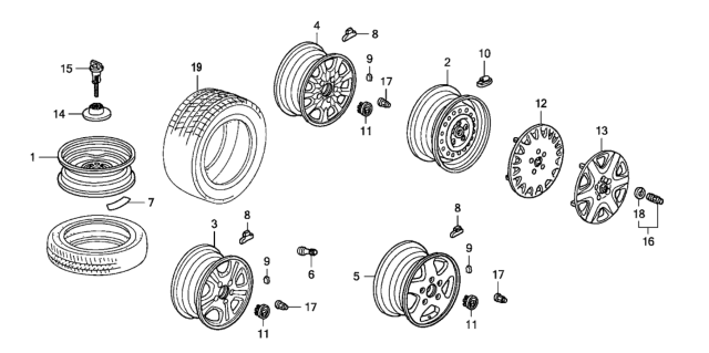 2007 Honda Accord Wheel Disk Diagram