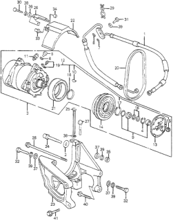 1982 Honda Accord Nut Diagram for 38911-PD2-701