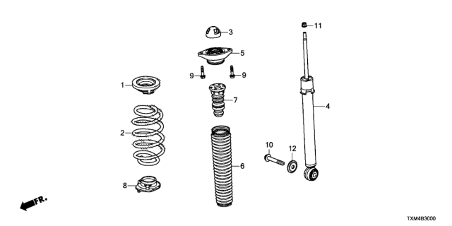 2019 Honda Insight Rear Shock Absorber Diagram