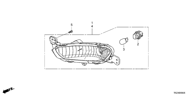 2021 Honda Ridgeline LIGHT, L- FR- TURN Diagram for 33350-T6Z-A31