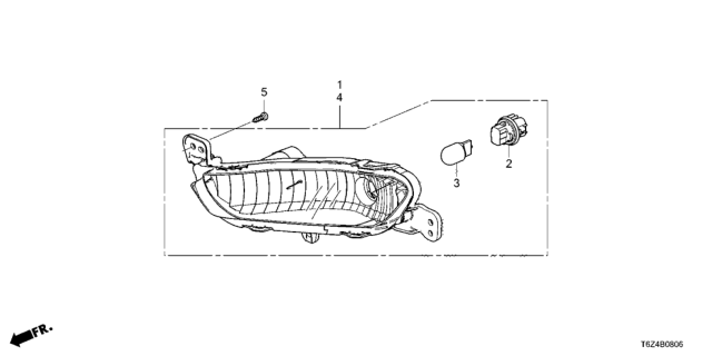 2021 Honda Ridgeline LIGHT ASSY-, L- FR Diagram for 33350-T6Z-A21